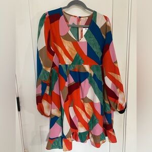 JODIFL Multicolor Geometric Dress